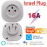 מתאם שקע 16A חכם לשקע ישראלי עם 3 פינים
